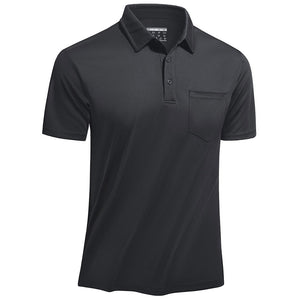 TACVASEN Dark Grey Men's Lightweight Hiking Fishing Polo Shirts