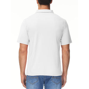 TACVASEN White Men's Lightweight Hiking Fishing Polo Shirts
