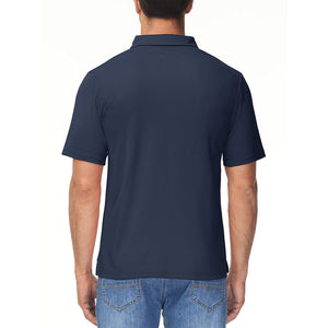 TACVASEN Navy Men's Lightweight Hiking Fishing Polo Shirts
