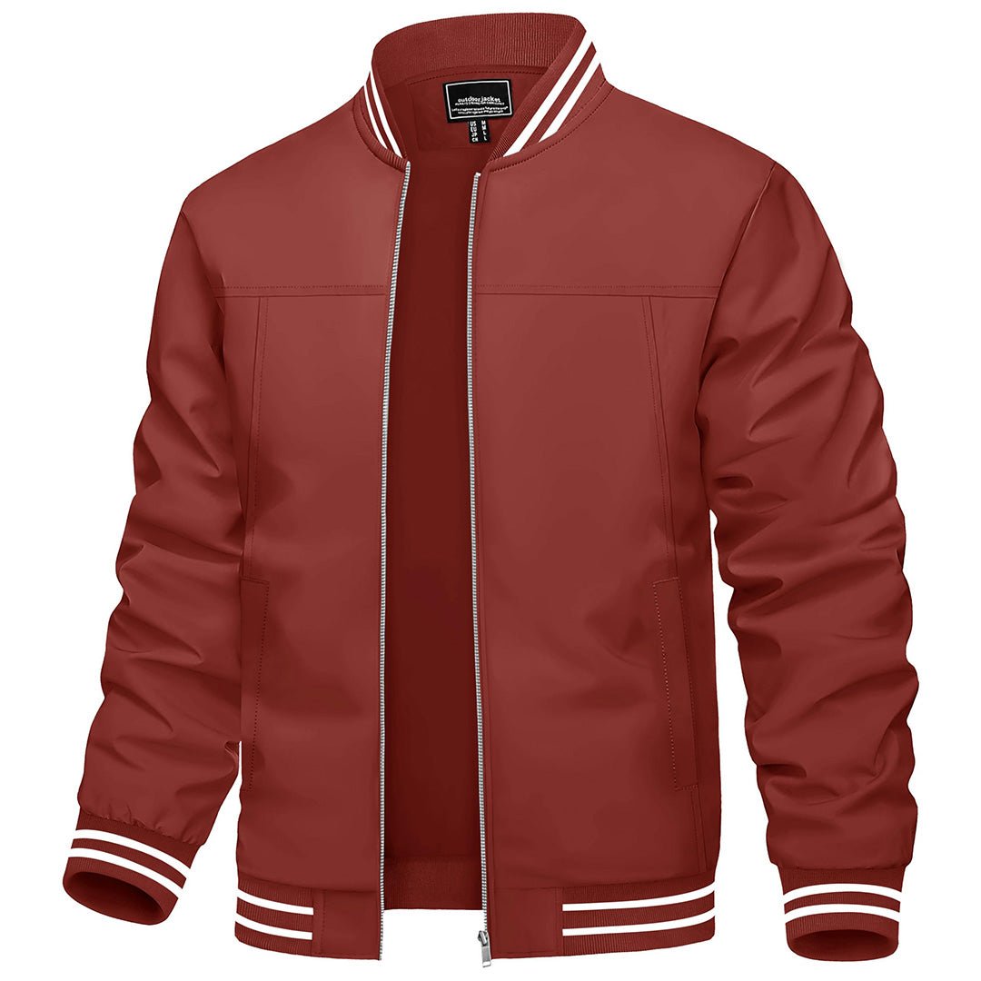 Men's Lightweight Bomber Jacket Casual Zip Up Spring Fall Windbreaker Coat - L20M202