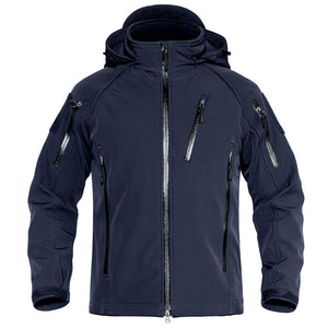 TACVASEN Navy Men's Jacket Water Resistant Windproof Tactical Coats