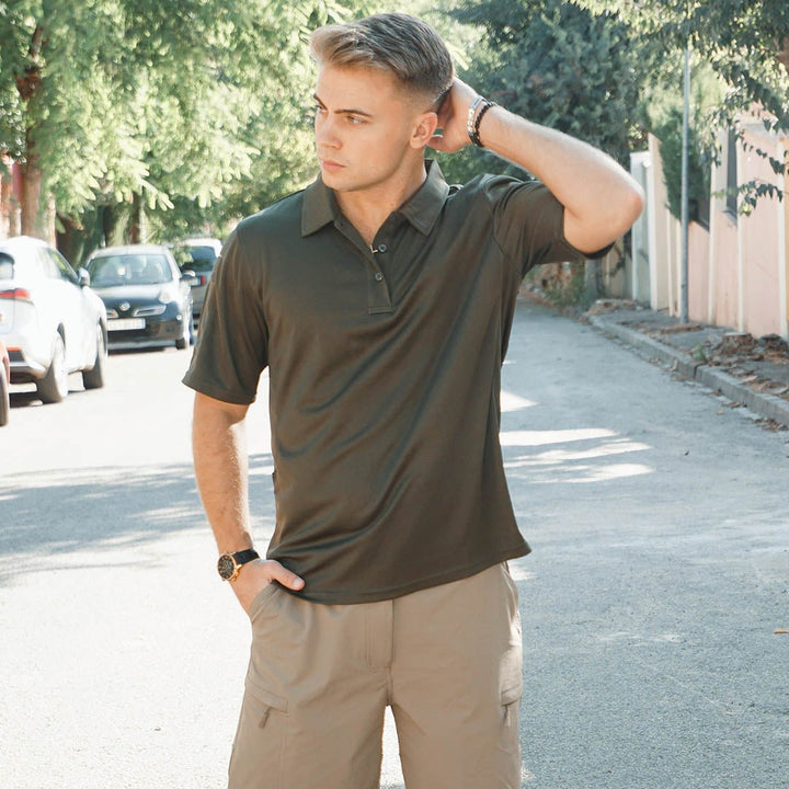Men's Outdoor Sports Performance Polo Shirts - Men's Hiking Clothing