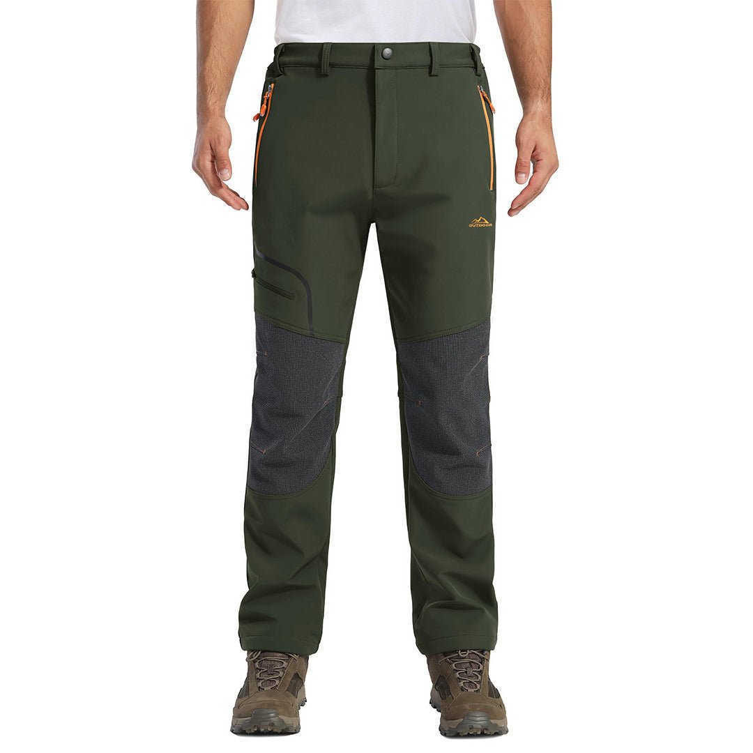 TACVASEN Army Green Men's Outdoor Water Repellent Soft Shell Pants