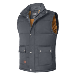 TACVASEN Dark Grey Men's Outerwear Vests with Fleece Liner Hiking Jacket