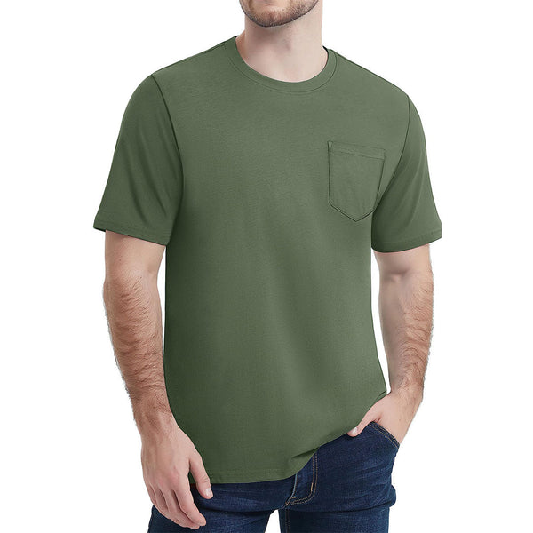 Men's Pocket Shirts Summer Casual Tee - Men's Running Shirts
