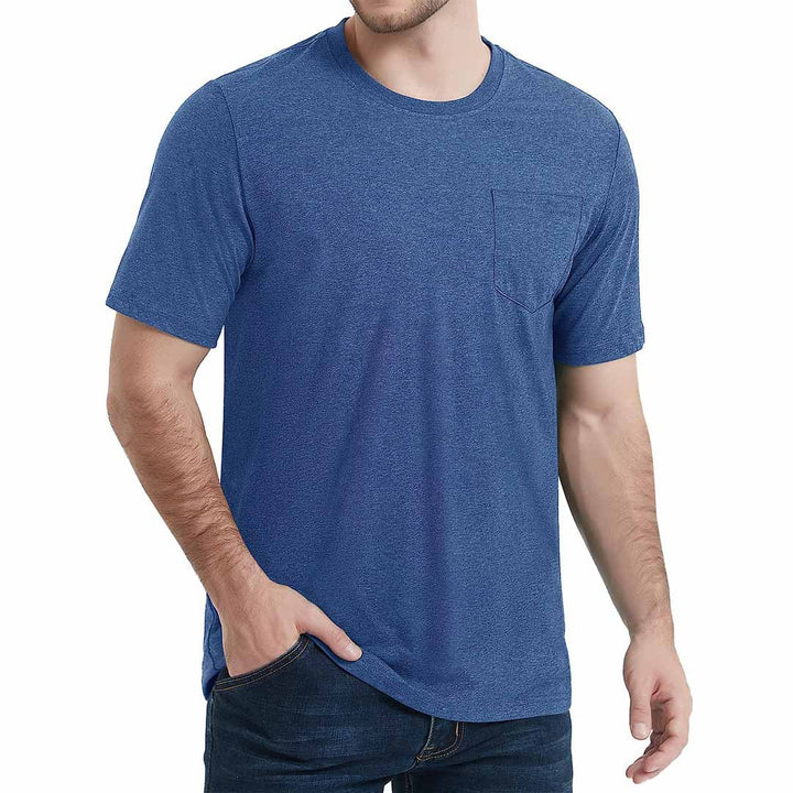 Men's Pocket Shirts Summer Casual Tee - Men's Running Shirts