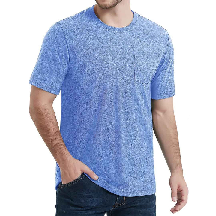 Men's Pocket Shirts Summer Casual Tee - Men's Running Shirts