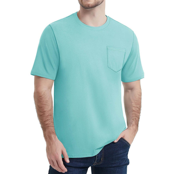 Men's Pocket Shirts Summer Casual Tee - Men's Running Shirts