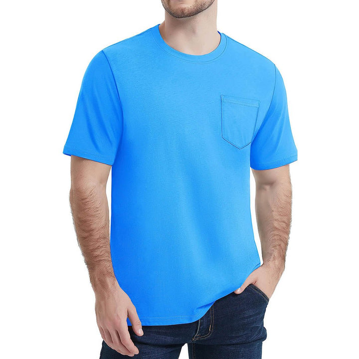 Men's Pocket Shirts Summer Casual Tee - Men's Running Shirts