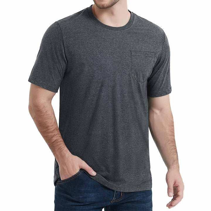 Men's Pocket Shirts Summer Casual Tee - Men's Running Shirts