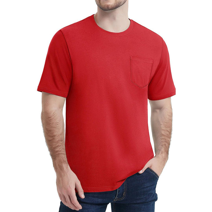 Men's Pocket Shirts Summer Casual Tee - Men's Running Shirts