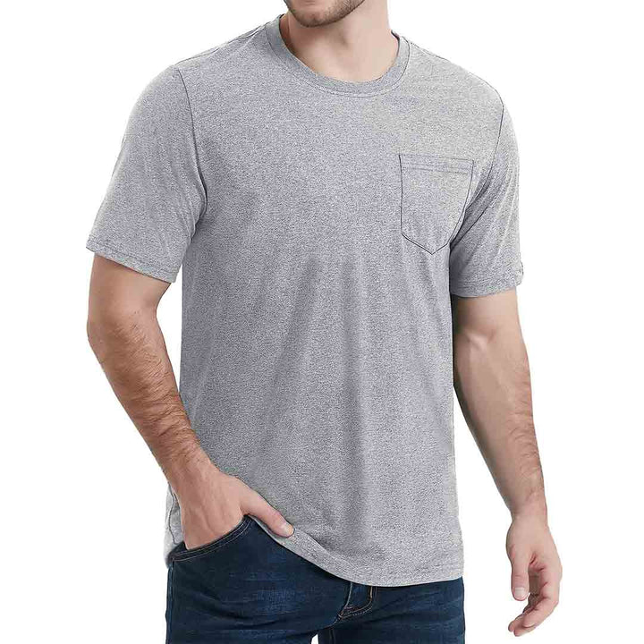 Men's Pocket Shirts Summer Casual Tee - Men's Running Shirts