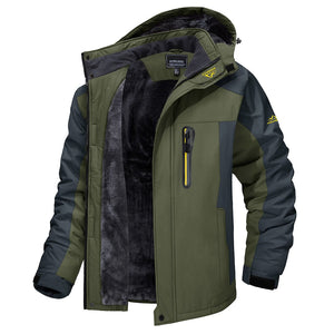 TACVASEN Army Green Insulated Fleece Lined Winter Ski Jacket