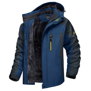 TACVASEN Denim Blue Insulated Fleece Lined Winter Ski Jacket