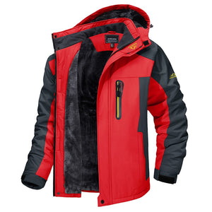 TACVASEN Red Insulated Fleece Lined Winter Ski Jacket