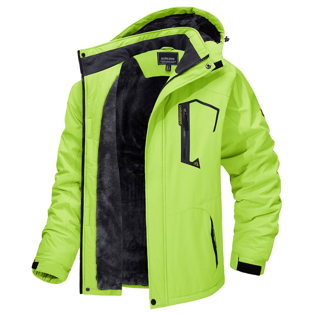 TACVASEN Bright Green Insulated Fleece Lined Winter Snow Jacket