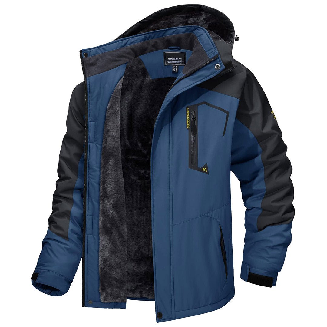 TACVASEN Denim Blue Insulated Fleece Lined Winter Snow Jacket