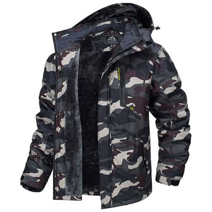 TACVASEN ArmyGreen Camouflage Insulated Fleece Lined Winter Snow Jacket