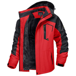 TACVASEN Red Insulated Fleece Lined Winter Snow Jacket