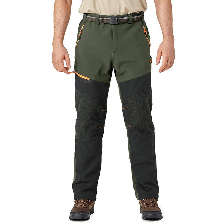 Men's Snow Hiking Waterproof Ski Fleece Lined Pants - Men's Hiking Clothing
