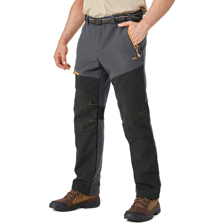 Men's Snow Hiking Waterproof Ski Fleece Lined Pants - Men's Hiking Clothing