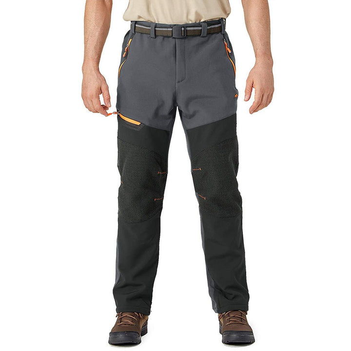Men's Snow Hiking Waterproof Ski Fleece Lined Pants - Men's Hiking Clothing