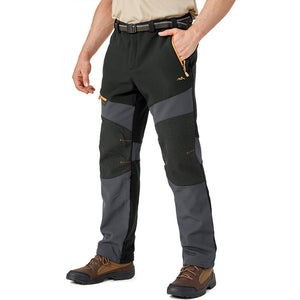 TACVASEN Black Men's Snow Hiking Water - Resistant Ski Fleece Lined Pants