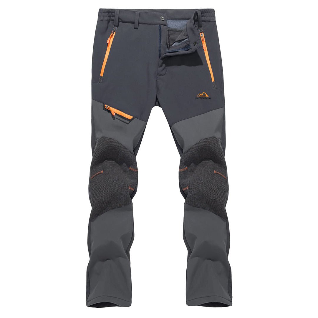 TACVASEN Dark Grey Men's Snow Hiking Water - Resistant Ski Fleece Lined Pants