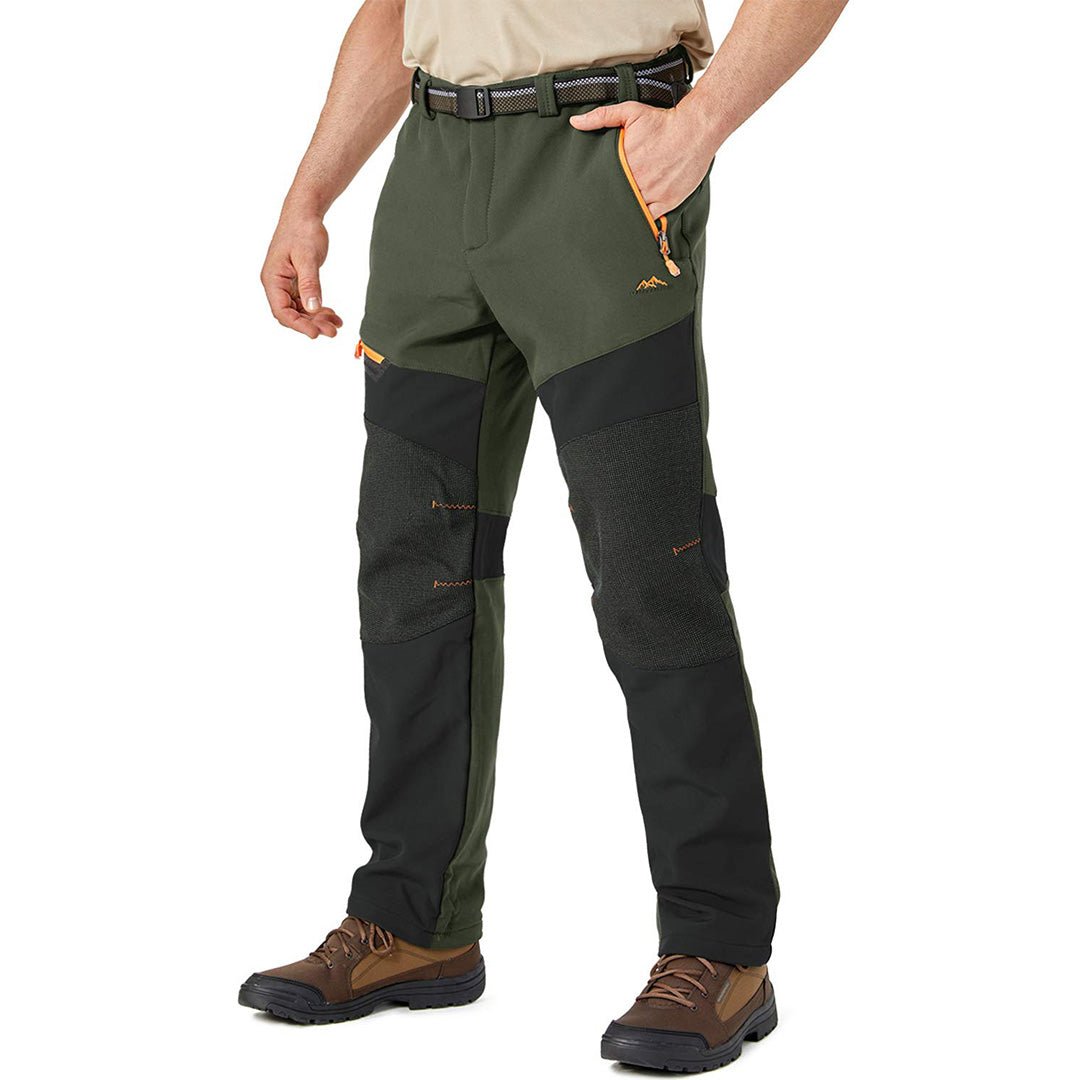 TACVASEN Grey Black Men's Snow Hiking Water - Resistant Ski Fleece Lined Pants