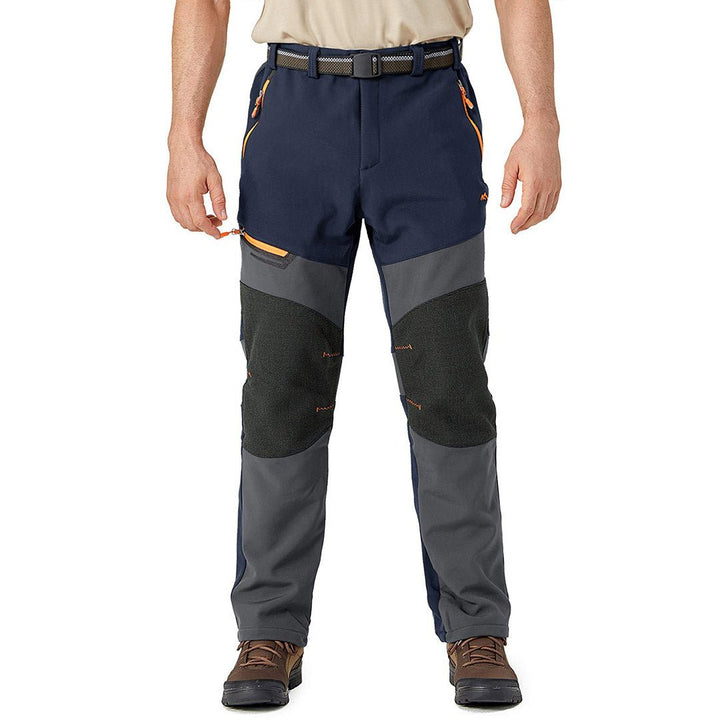 Men's Snow Hiking Waterproof Ski Fleece Lined Pants - Men's Hiking Clothing