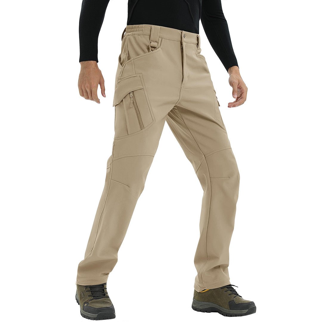 TACVASEN Black Men's Softshell Ski Tactical Military Hiking Pants