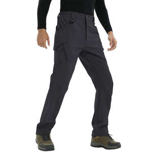 TACVASEN Black Men's Softshell Ski Tactical Military Hiking Pants