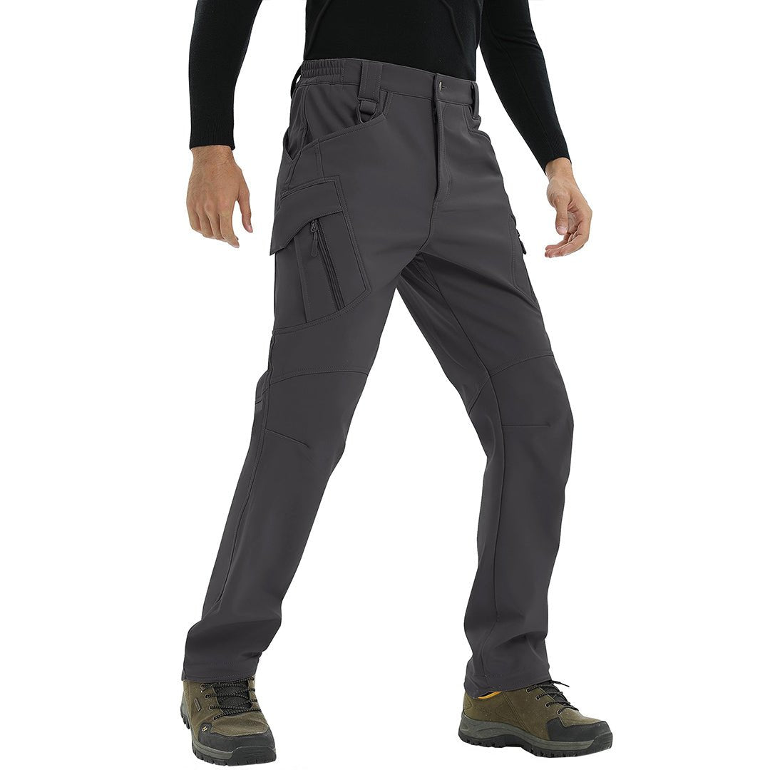 TACVASEN Khaki Men's Softshell Ski Tactical Military Hiking Pants