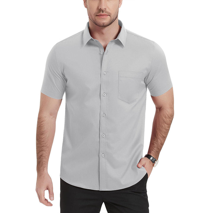 Men's Summer Casual Regular Fit Button Down Short Sleeve T-shirt - Men's Polo Shirts