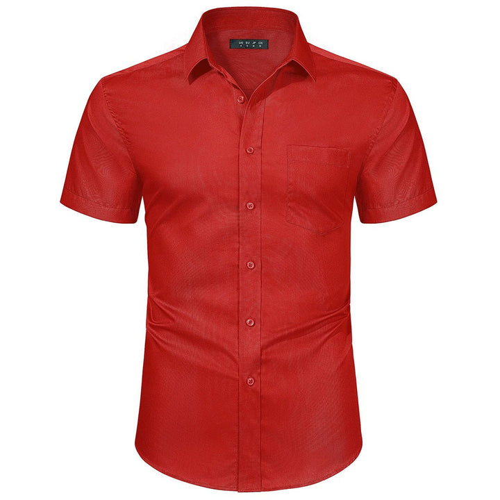 Men's Summer Casual Regular Fit Button Down Short Sleeve T-shirt - Men's Polo Shirts
