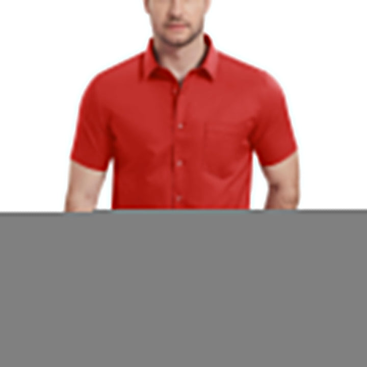 Men's Summer Casual Regular Fit Button Down Short Sleeve T-shirt - Men's Polo Shirts
