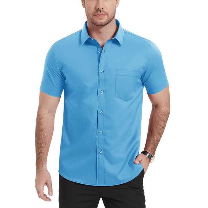Men's Summer Casual Regular Fit Button Down Short Sleeve T-shirt - Men's Polo Shirts