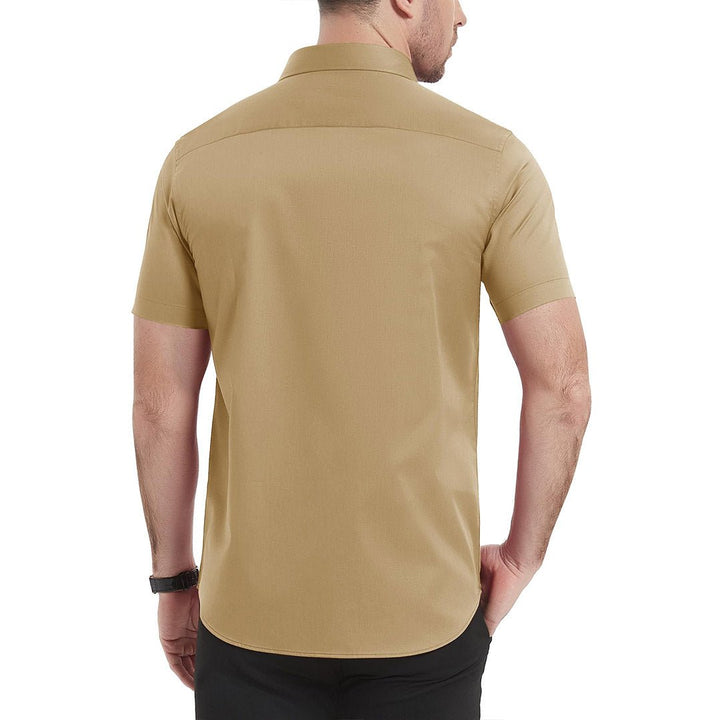 Men's Summer Casual Regular Fit Button Down Short Sleeve T-shirt - Men's Polo Shirts