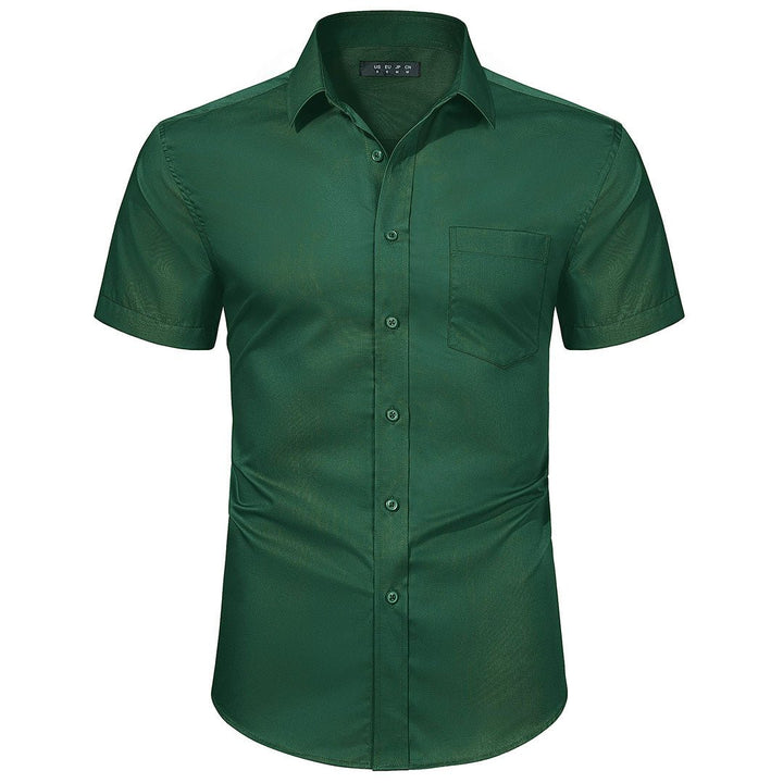 Men's Summer Casual Regular Fit Button Down Short Sleeve T-shirt - Men's Polo Shirts