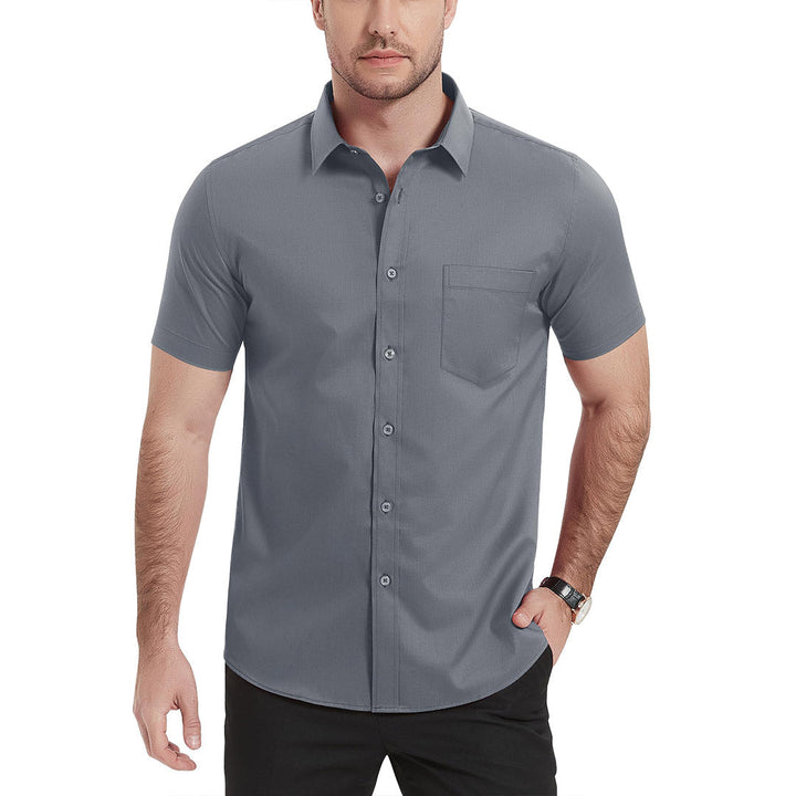 Men's Summer Casual Regular Fit Button Down Short Sleeve T-shirt - Men's Polo Shirts