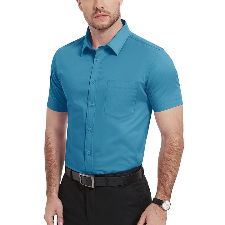 Men's Summer Casual Regular Fit Button Down Short Sleeve T-shirt - Men's Polo Shirts