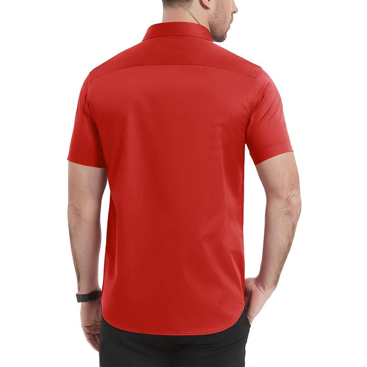 Men's Summer Casual Regular Fit Button Down Short Sleeve T-shirt - Men's Polo Shirts