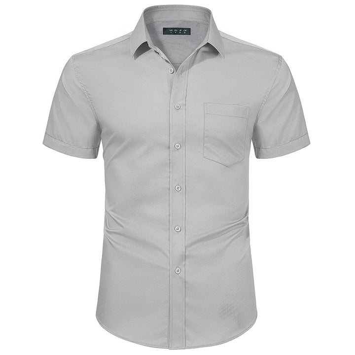 Men's Summer Casual Regular Fit Button Down Short Sleeve T-shirt - Men's Polo Shirts