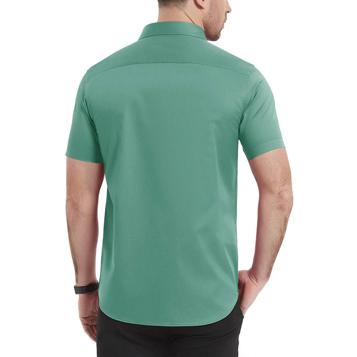 Men's Summer Casual Regular Fit Button Down Short Sleeve T-shirt - Men's Polo Shirts