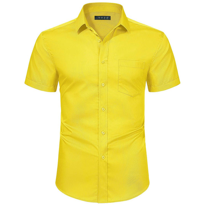 Men's Summer Casual Regular Fit Button Down Short Sleeve T-shirt - Men's Polo Shirts