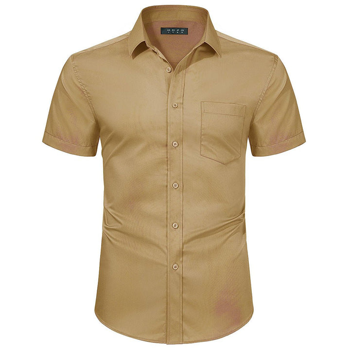 Men's Summer Casual Regular Fit Button Down Short Sleeve T-shirt - Men's Polo Shirts