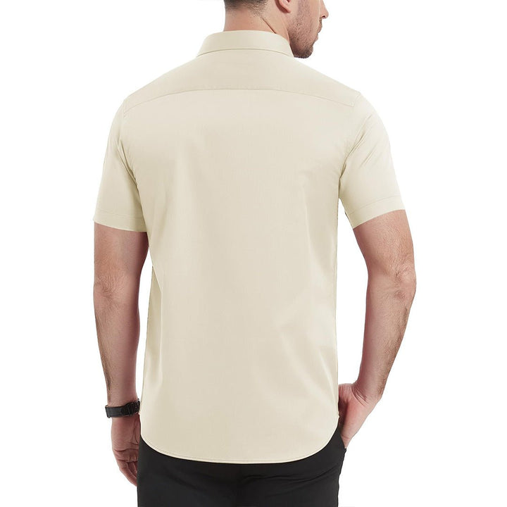 Men's Summer Casual Regular Fit Button Down Short Sleeve T-shirt - Men's Polo Shirts