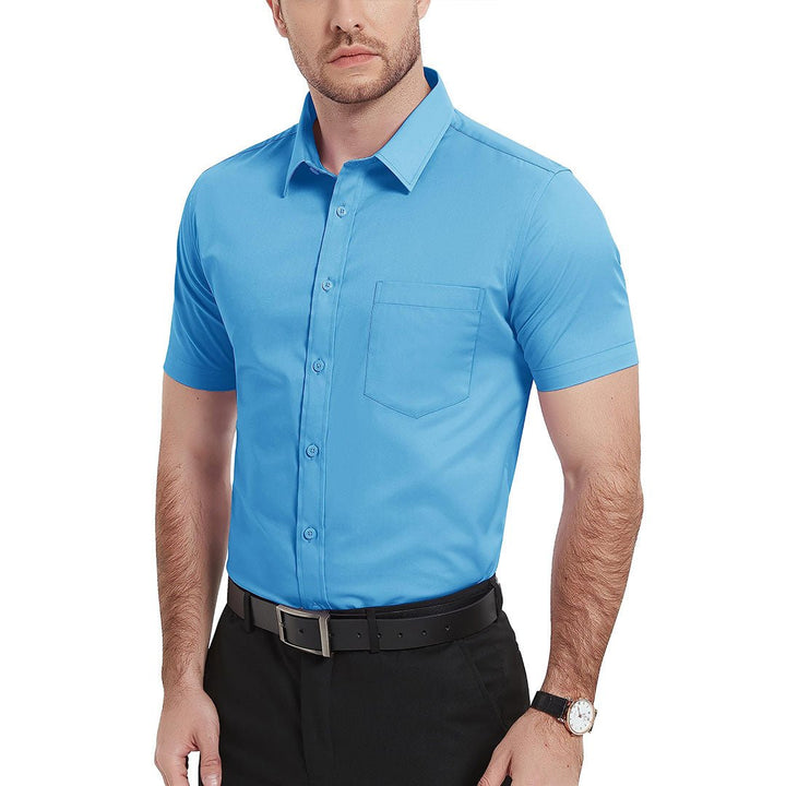 Men's Summer Casual Regular Fit Button Down Short Sleeve T-shirt - Men's Polo Shirts