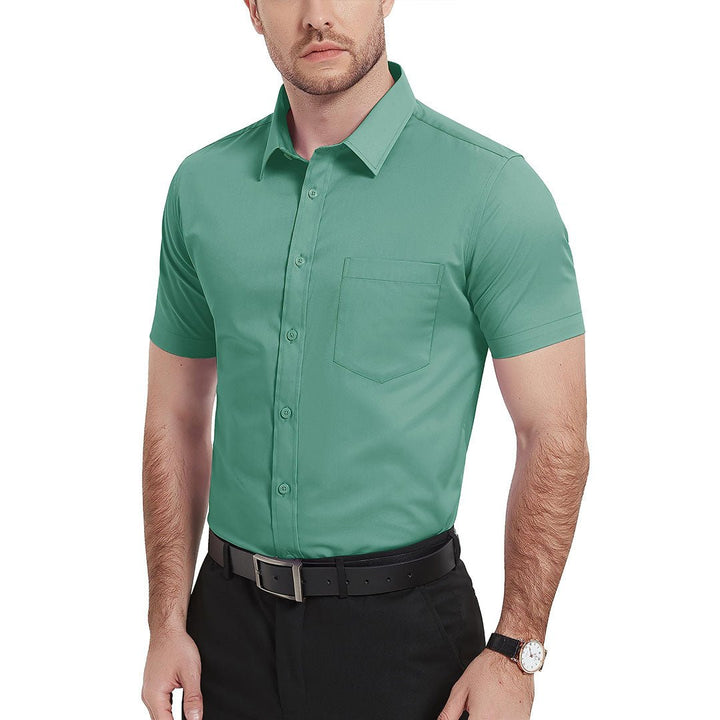 Men's Summer Casual Regular Fit Button Down Short Sleeve T-shirt - Men's Polo Shirts