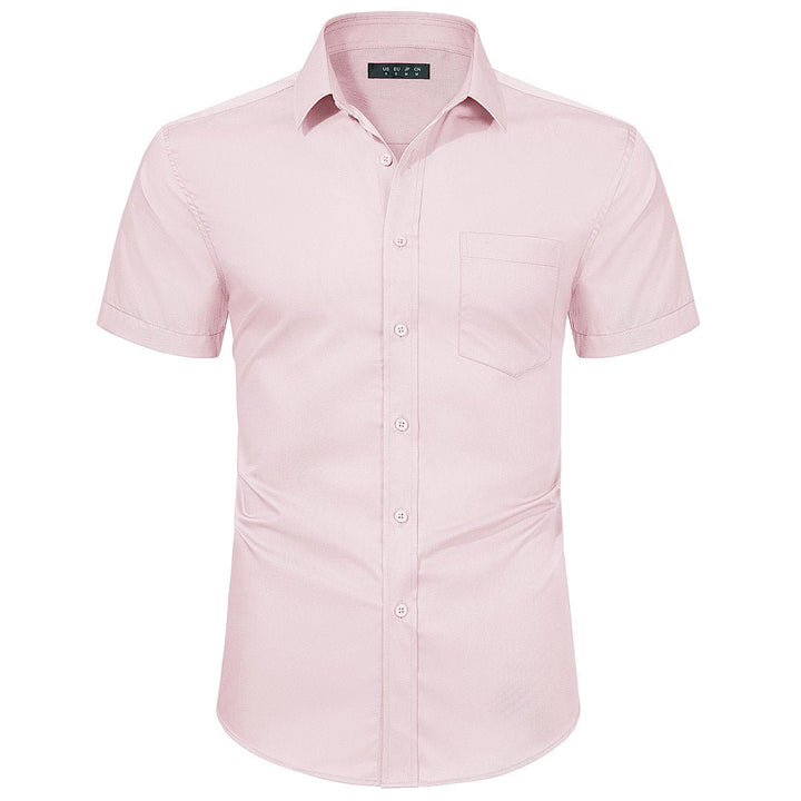 Men's Summer Casual Regular Fit Button Down Short Sleeve T-shirt - Men's Polo Shirts